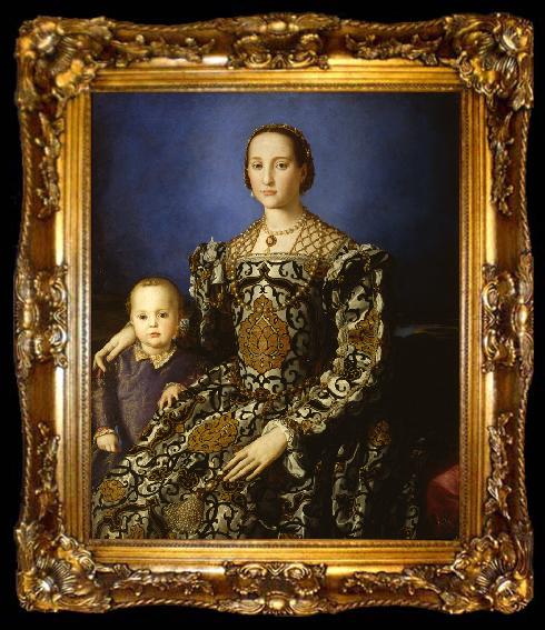 framed  Agnolo Bronzino Eleonora of Toledo and her Son Giovanni (mk08), ta009-2